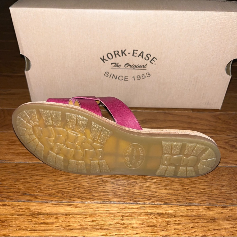 Kork-Ease The Original Brigit Slide Sandals Bright Purple & Tan Women’s Size 6 - Picture 10 of 14